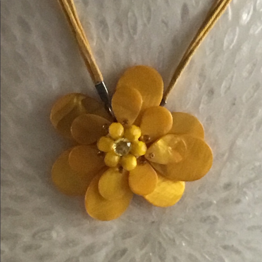 Yellow Flower Necklace
